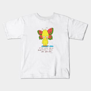 Crybaby Butterfly Head Kids T-Shirt